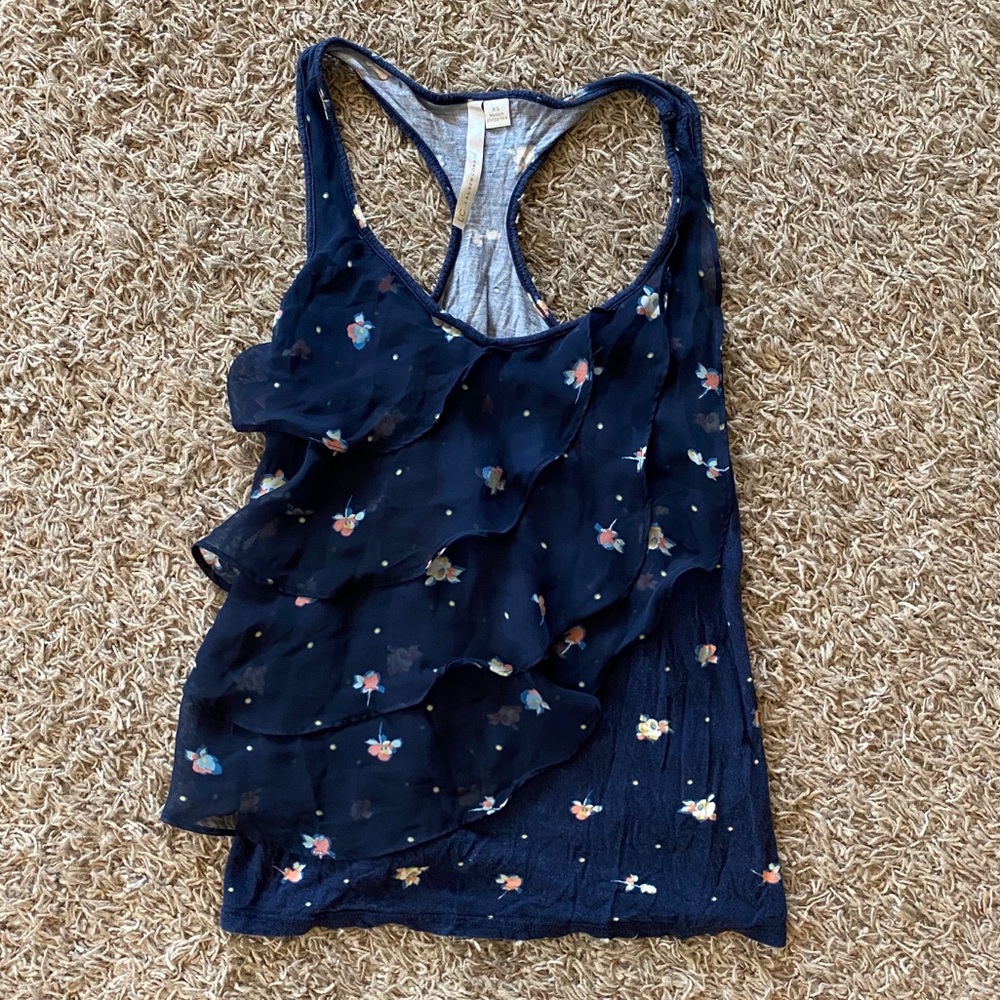Floral Ruffle Tank Top